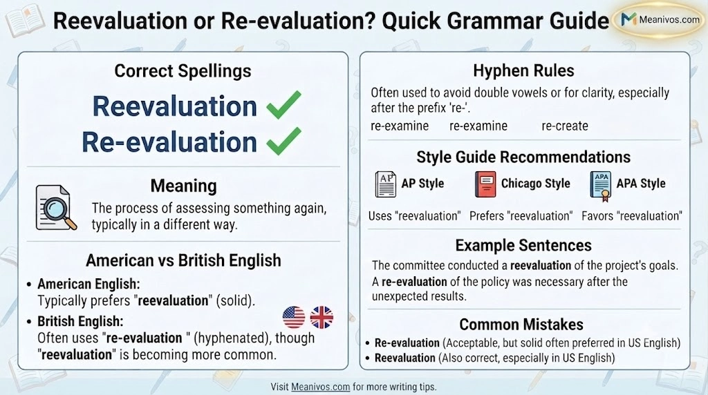 Reevaluation or Re-evaluation