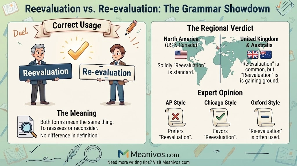 Reevaluation or Re-evaluation