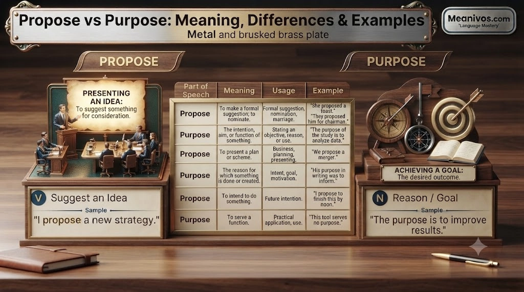 Propose vs Purpose