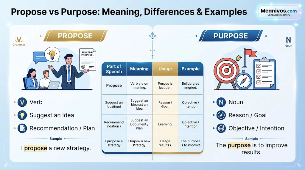 Propose vs Purpose
