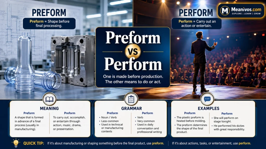 Preform vs Perform