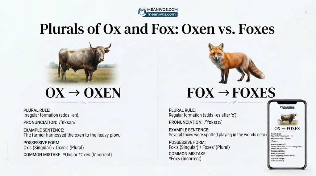 Plurals of Ox and Fox