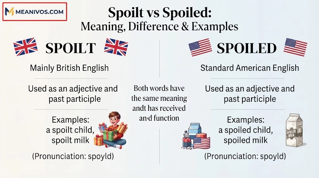 Spoilt vs Spoiled