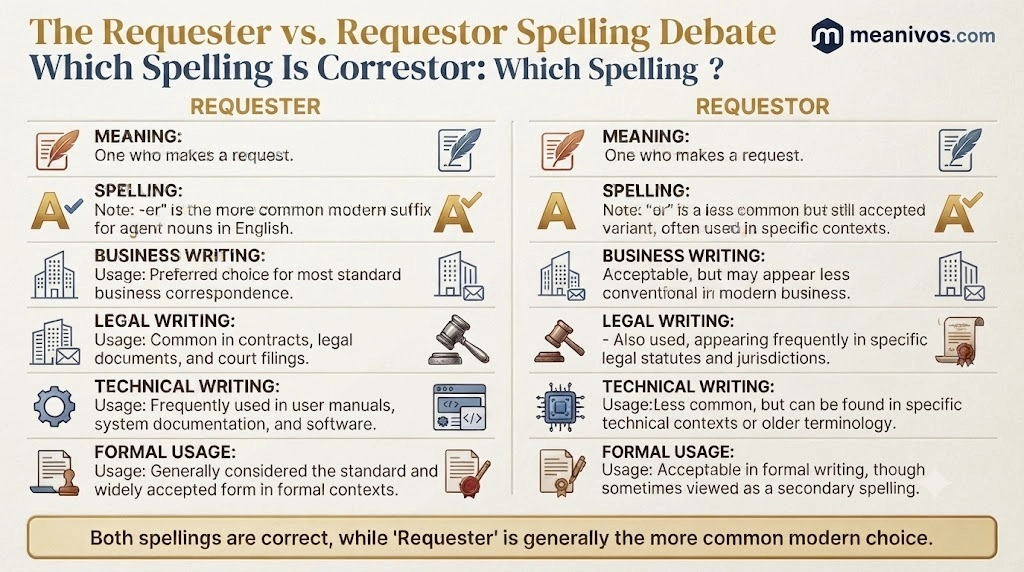 Requester vs Requestor