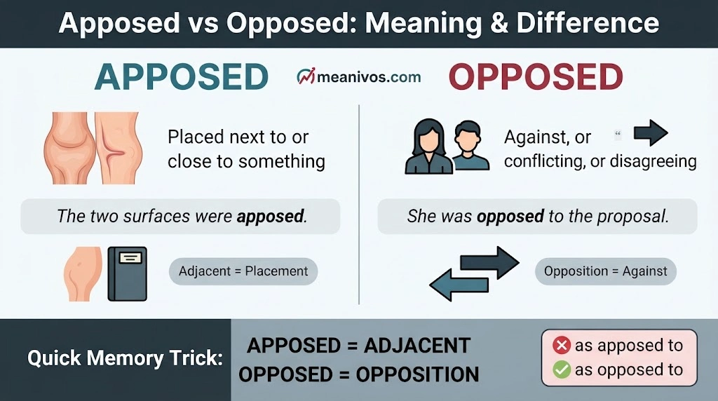 Apposed vs Opposed