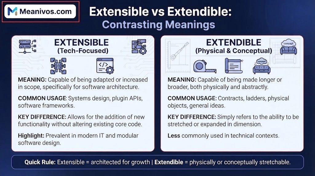 Extensible vs Extendible