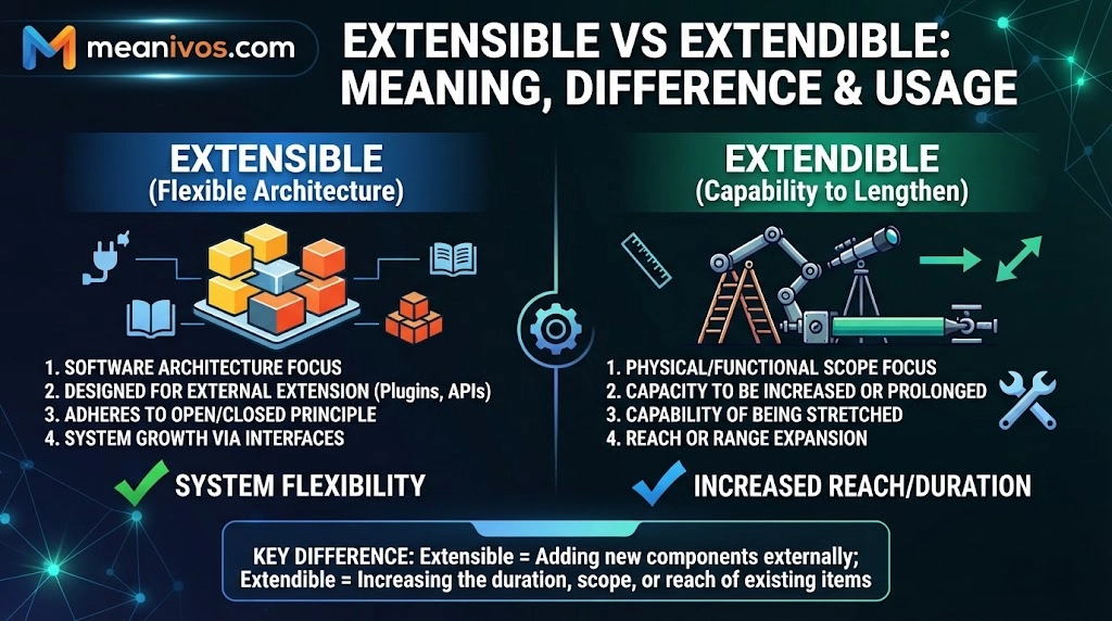 Extensible vs Extendible