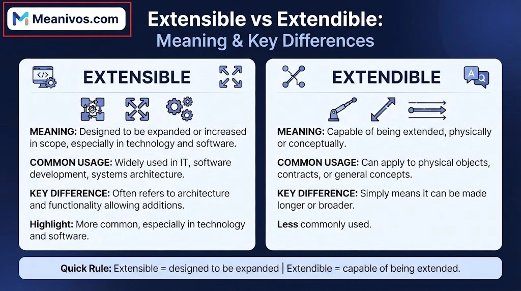 Extensible vs Extendible