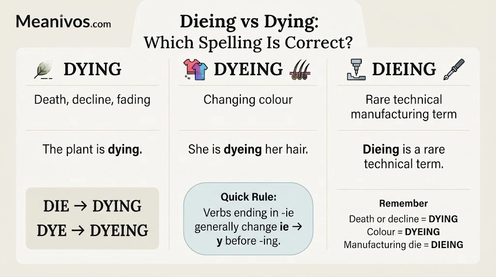 Dieing vs Dying