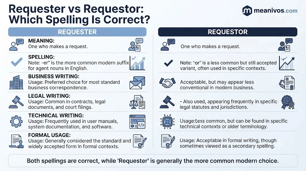 Requester vs Requestor