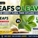 Leafs or Leaves