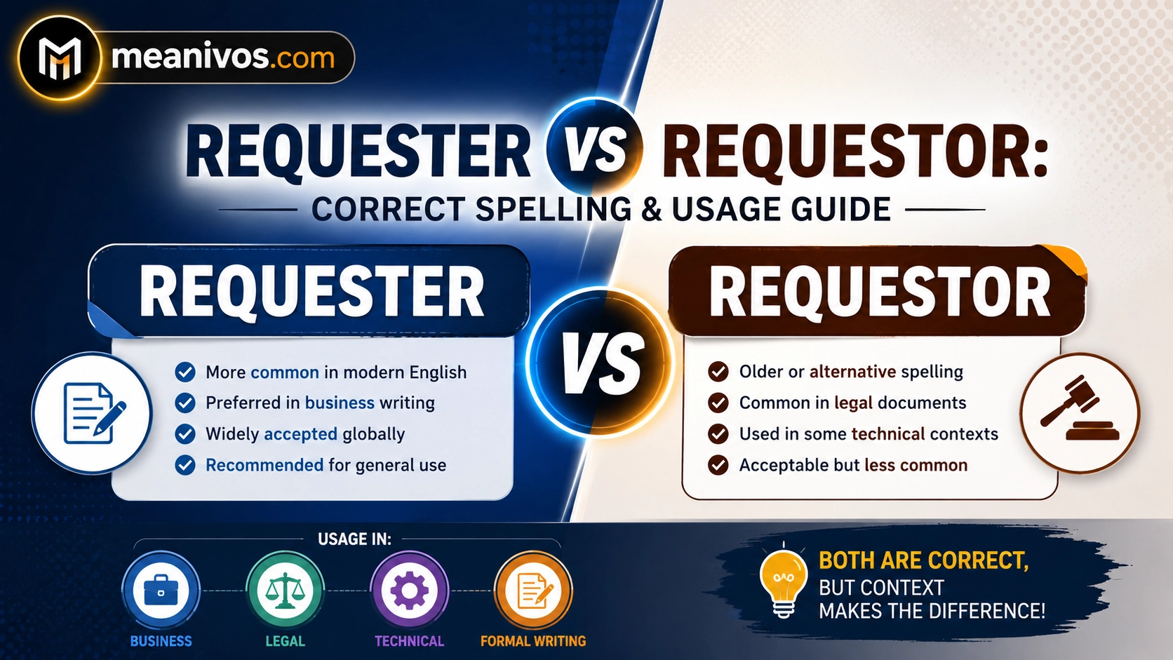 Requester vs Requestor