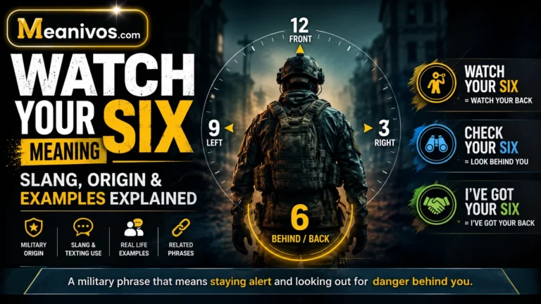 Watch Your Six Meaning
