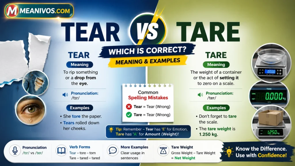 Tear vs Tare