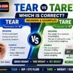 Tear vs Tare