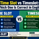 Time Slot vs Timeslot