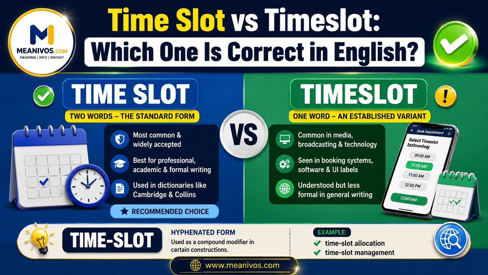 Time Slot vs Timeslot