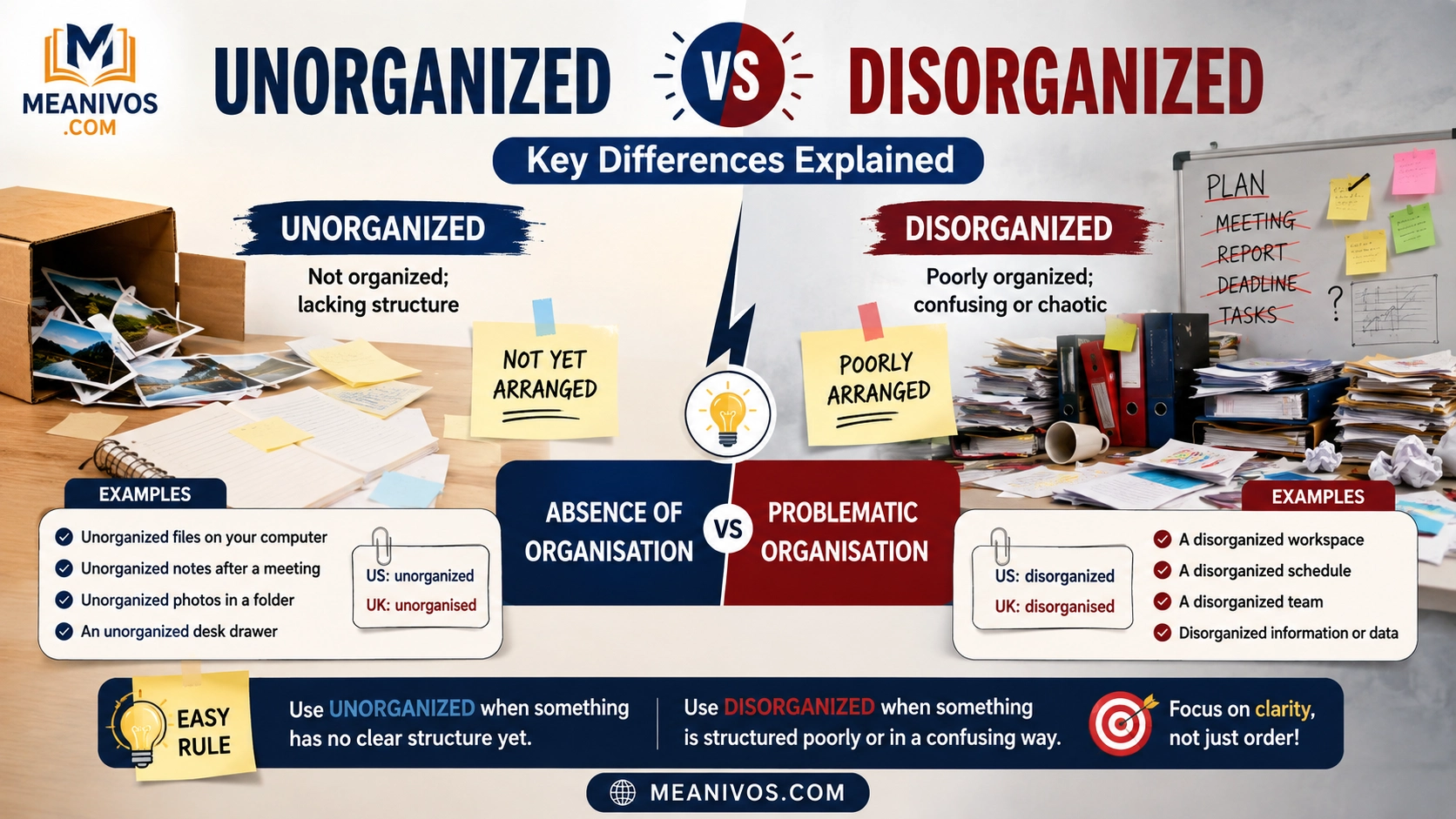 Unorganized vs Disorganized