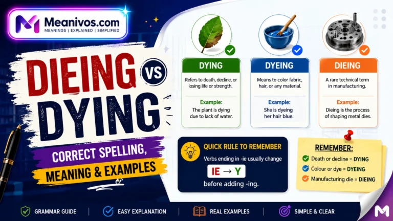 Dieing vs Dying