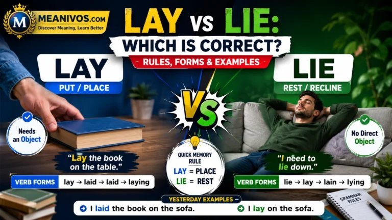 Lay vs Lie