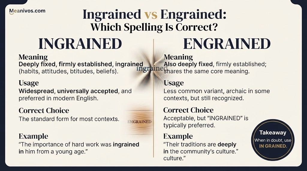 Ingrained or Engrained