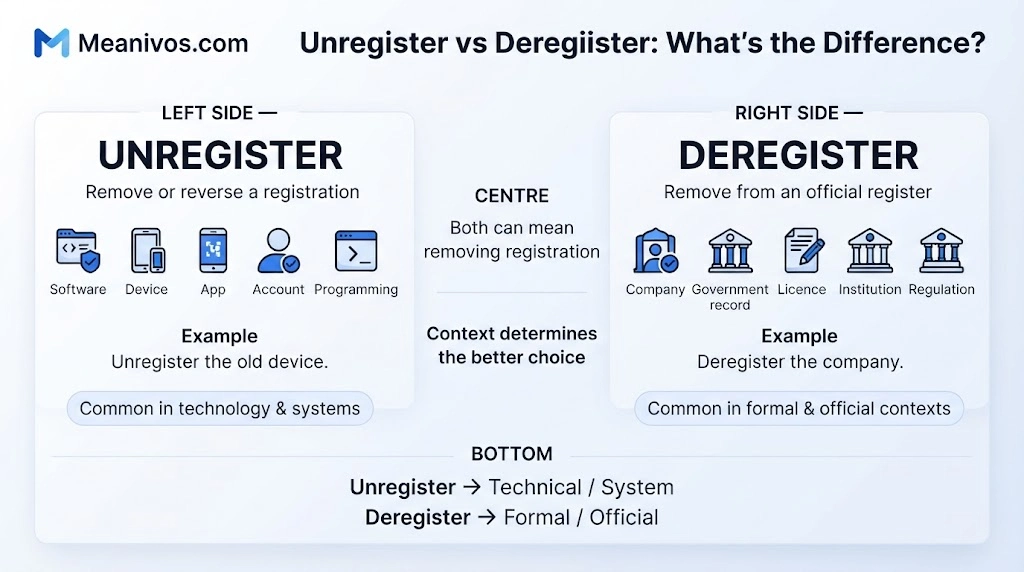 Unregister vs Deregister