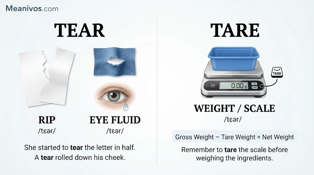 Tear vs Tare