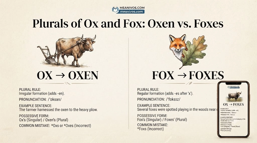 Plurals of Ox and Fox