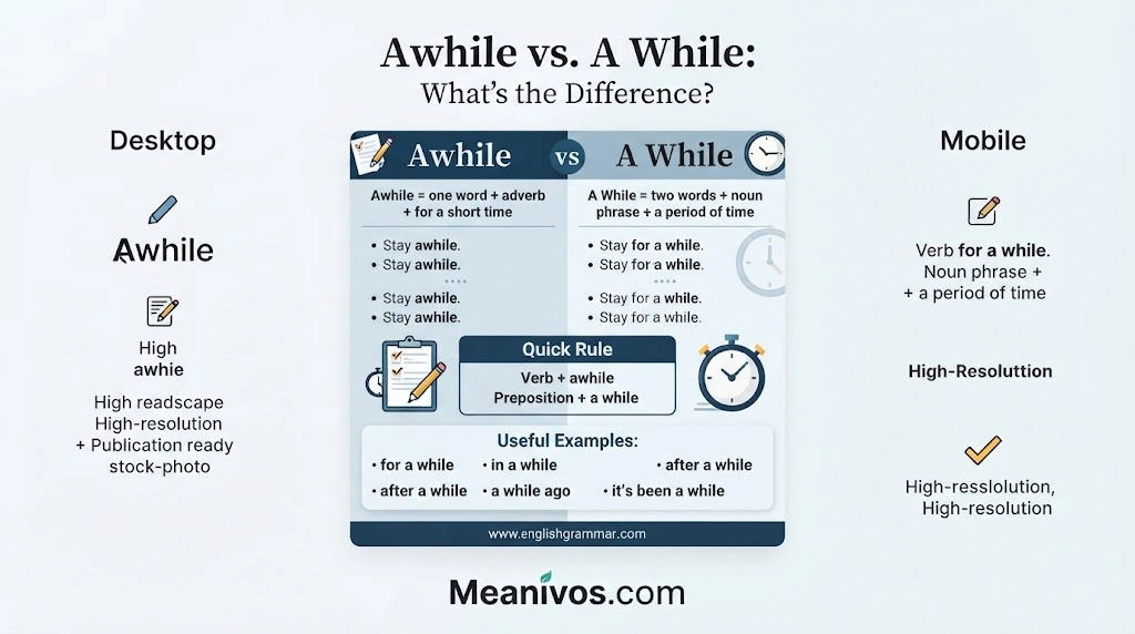 Awhile vs. A While